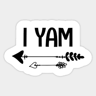 I Yam She's My Sweet Potato Thanksgiving Family Couple Sticker